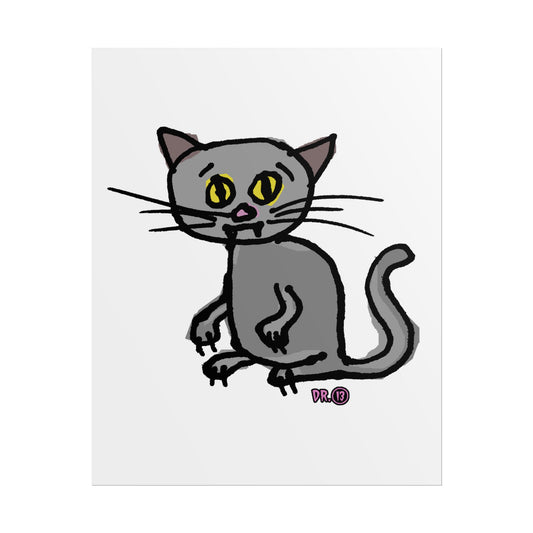 "Nosferatoof!" Vampire Cat - Dr. 13 16" x 20" poster